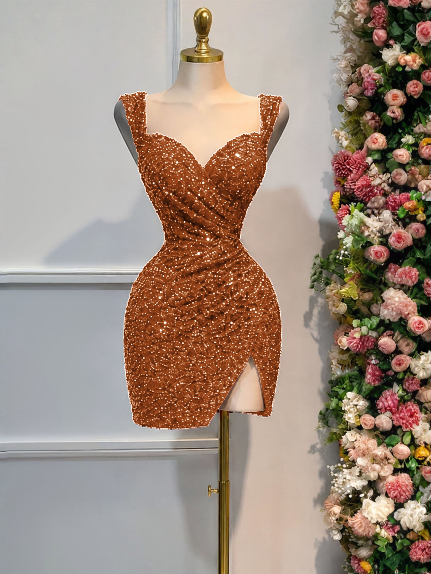 Black Sequin Cocktail Dress Homecoming Dress