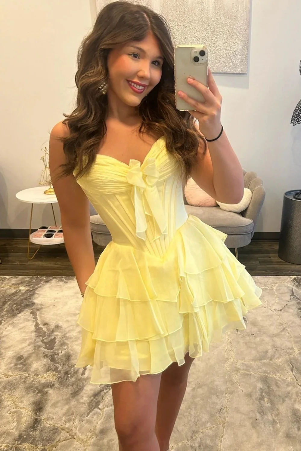 Cute Blue A-Line Sweetheart Strapless Homecoming Dress 
