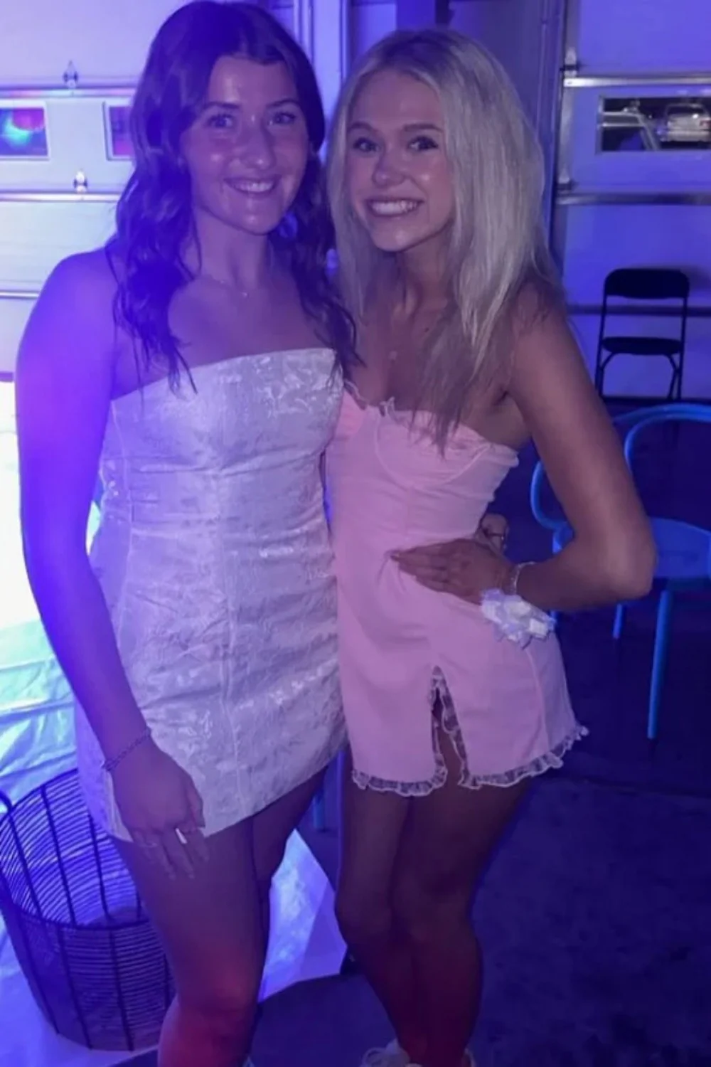Luminous Pink Satin Strapless Sheath Mini Homecoming Dress