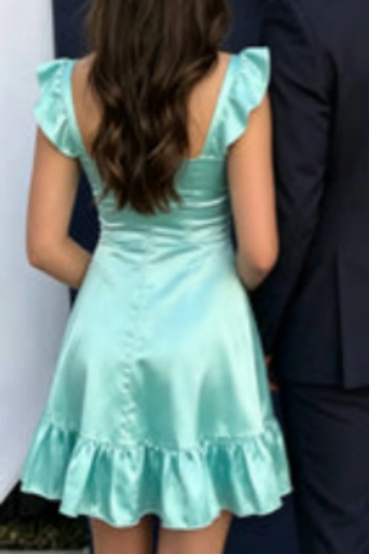 Pink Satin Sweetheart Ruched A-Line Homecoming Dress
