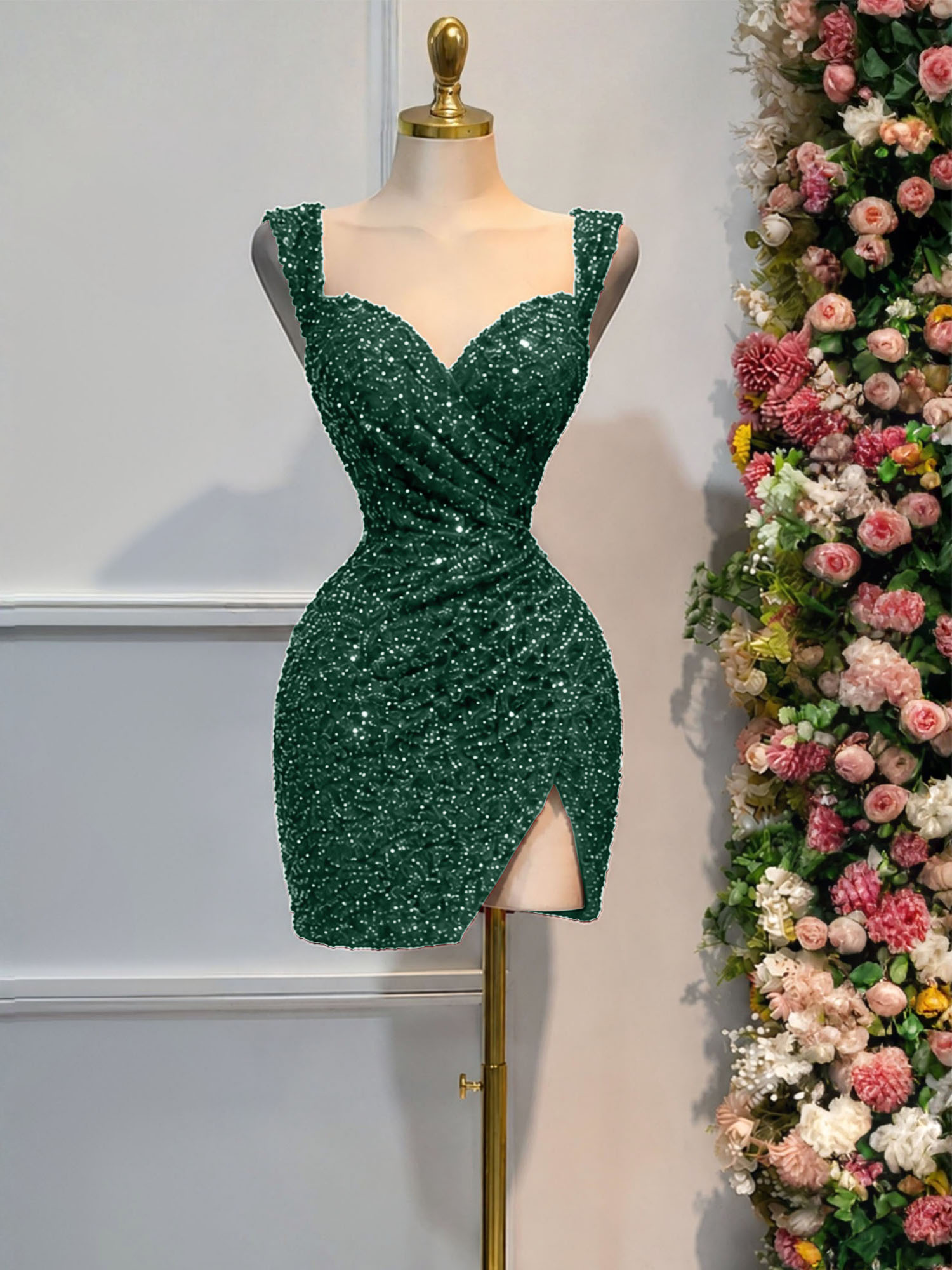 Black Sequin Cocktail Dress Homecoming Dress