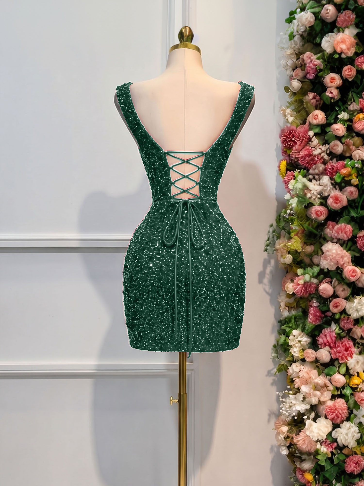 Black Sequin Cocktail Dress Homecoming Dress