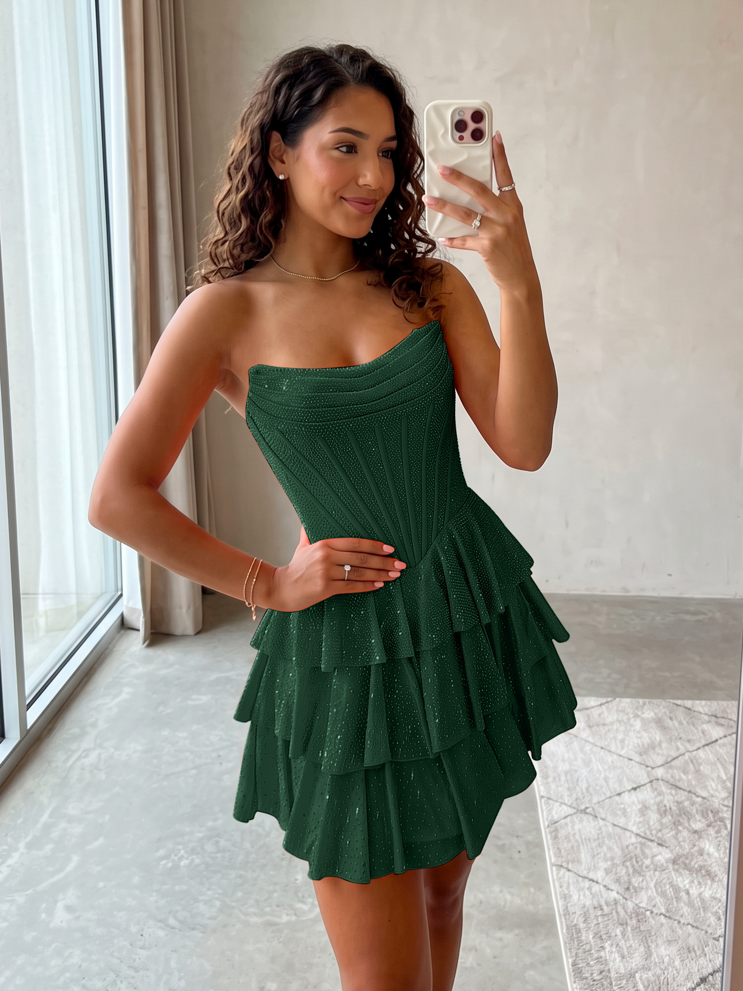 Elegant Floral Appliqué Off-Shoulder A-Line Homecoming Dress