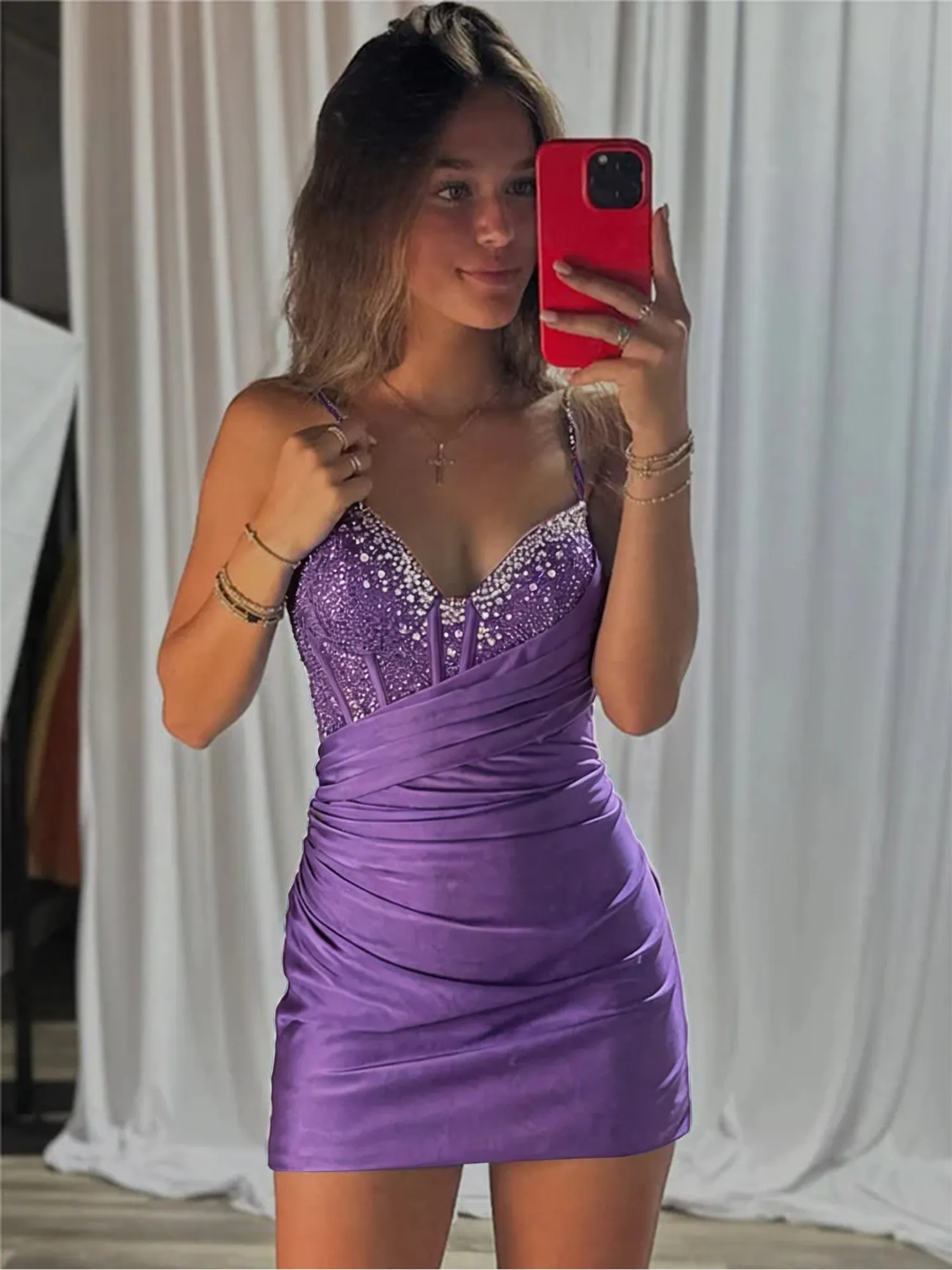 Royal Blue Corset Satin Bodycon Homecoming Dress Mini Dress