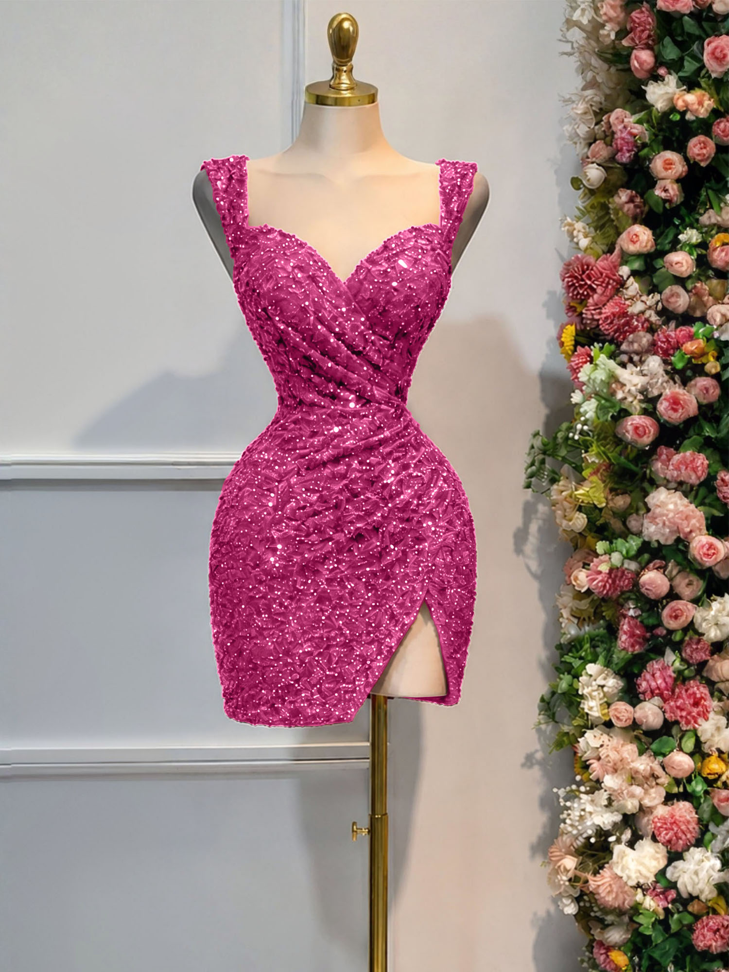 Black Sequin Cocktail Dress Homecoming Dress