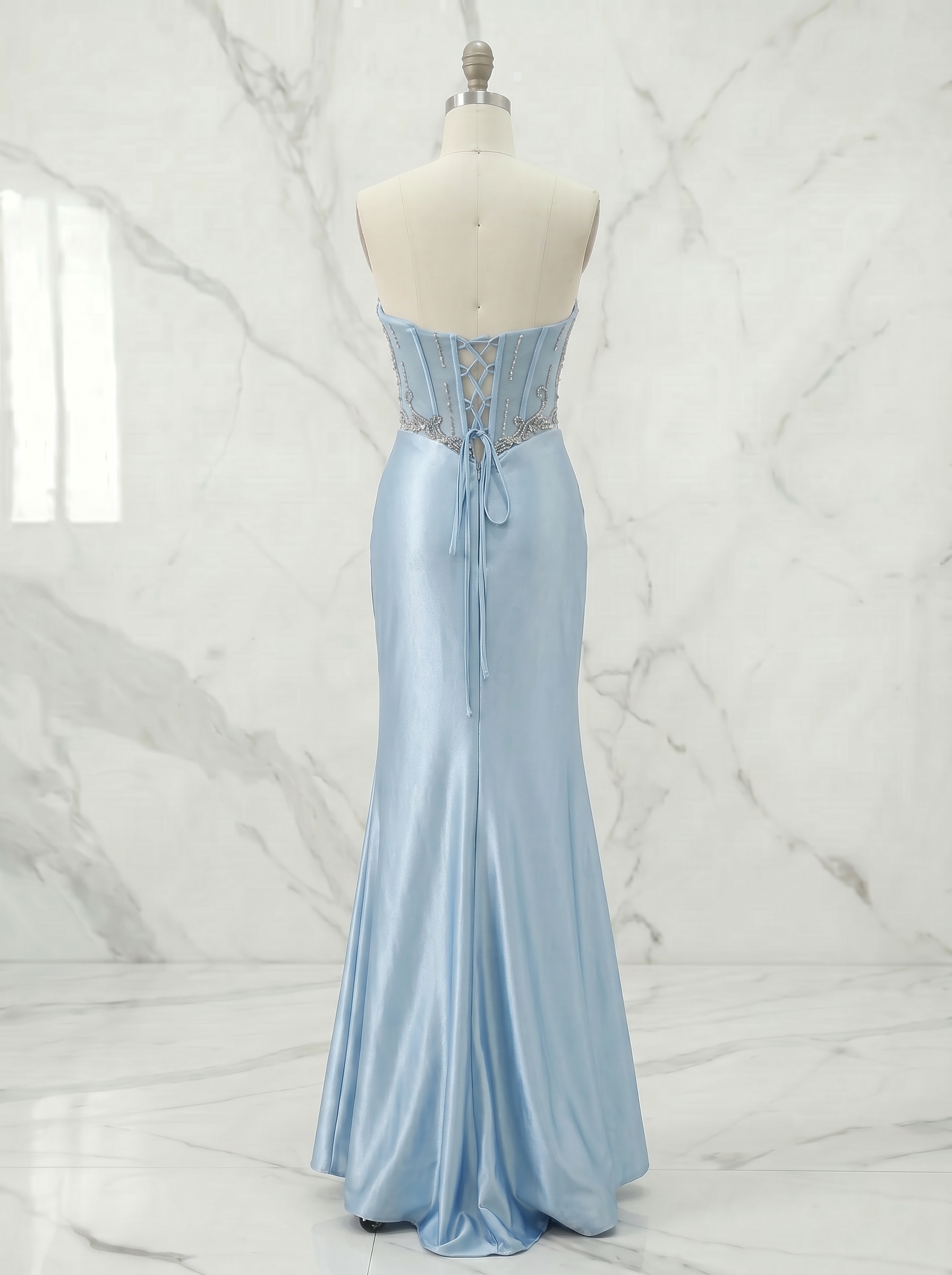 Luxurious Champagne Gold Illusion Lace and Ruched Satin Prom Dress