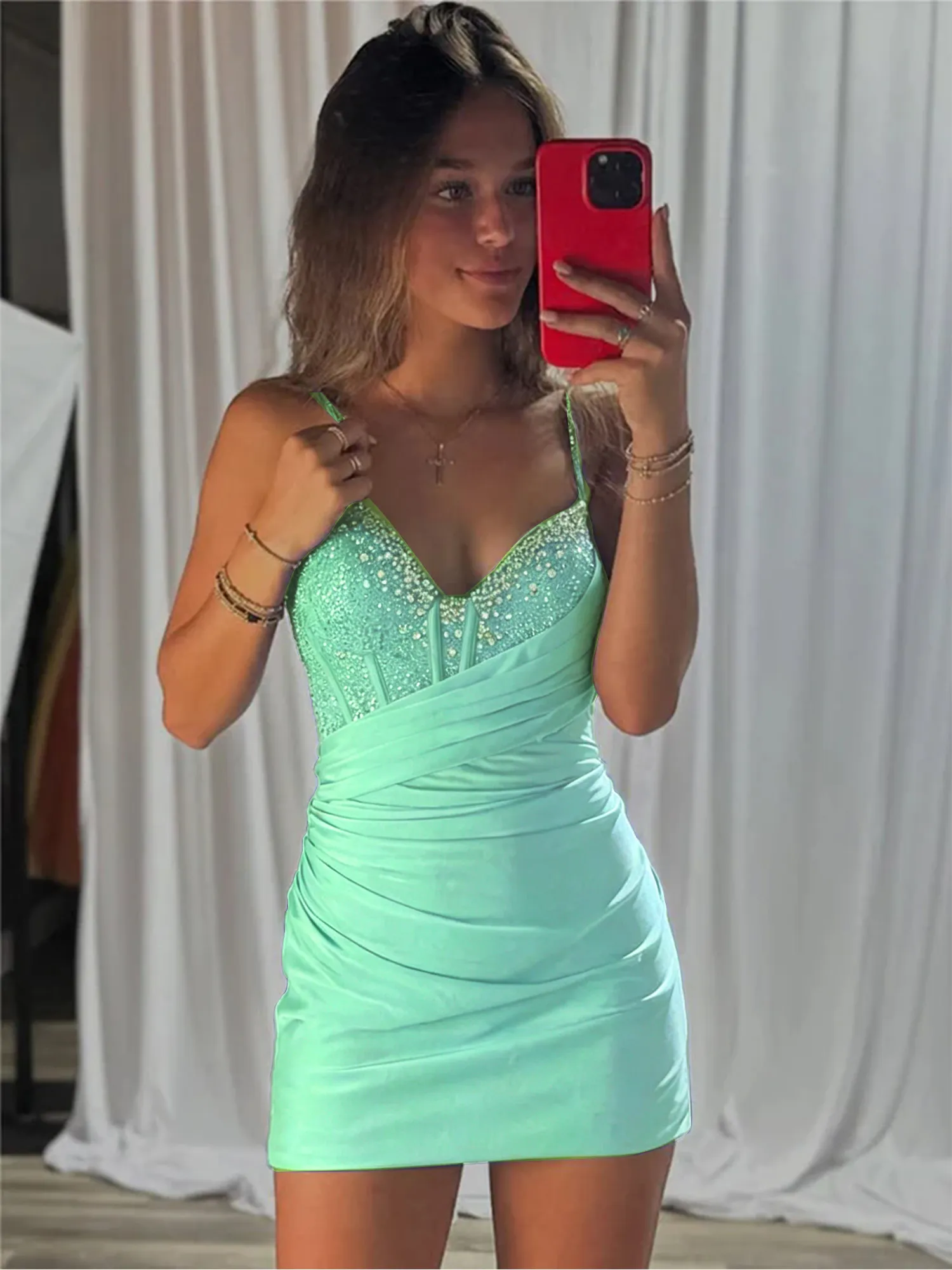 Royal Blue Corset Satin Bodycon Homecoming Dress Mini Dress