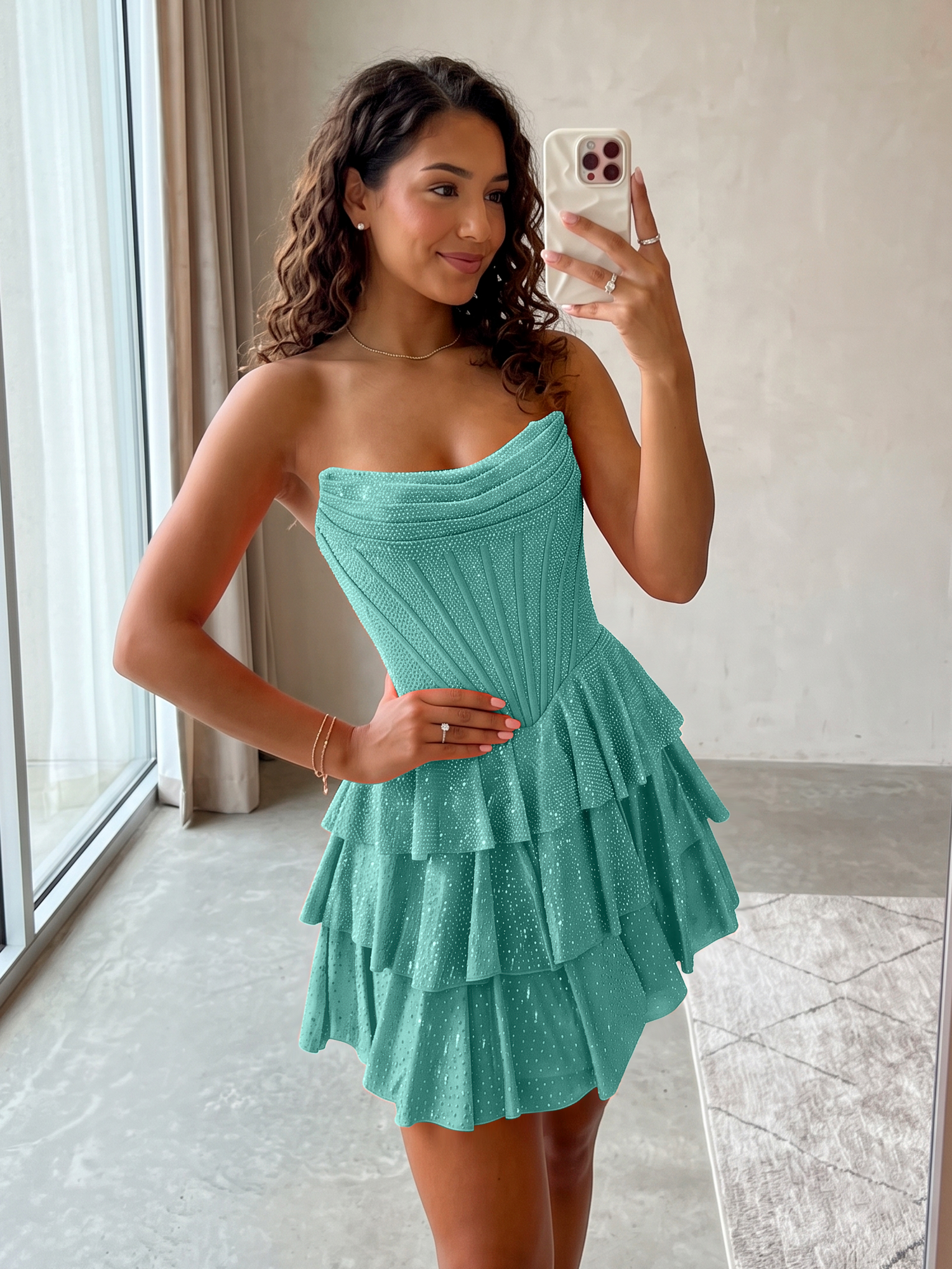 Elegant Floral Appliqué Off-Shoulder A-Line Homecoming Dress