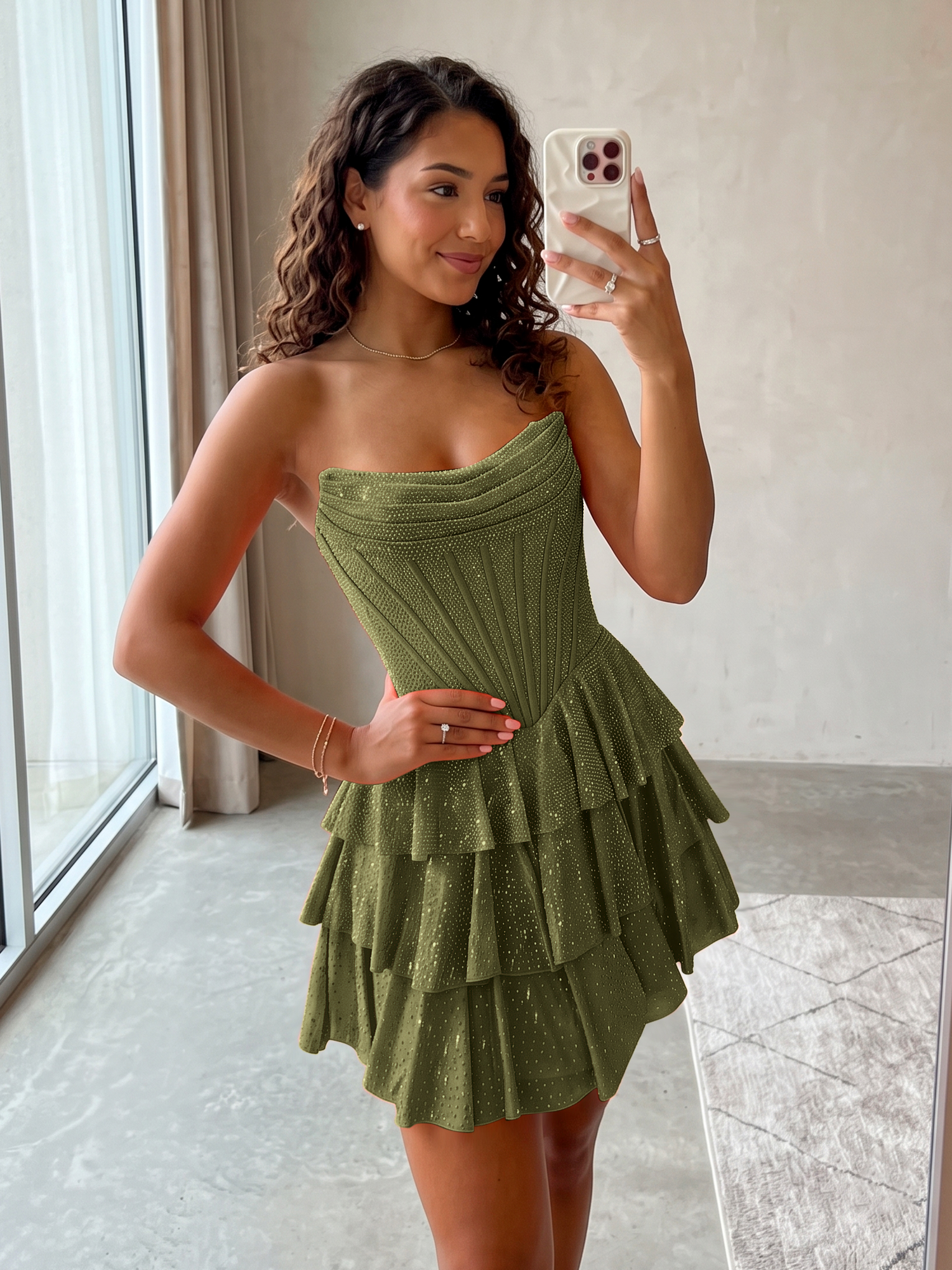 Elegant Floral Appliqué Off-Shoulder A-Line Homecoming Dress