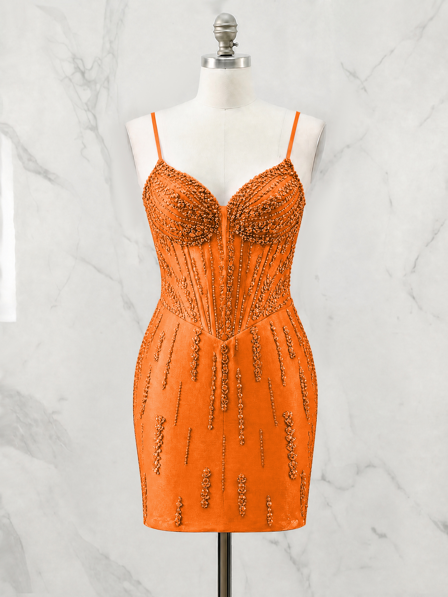 Beaded Corset Bodycon Homecoming Dress Mini Dress
