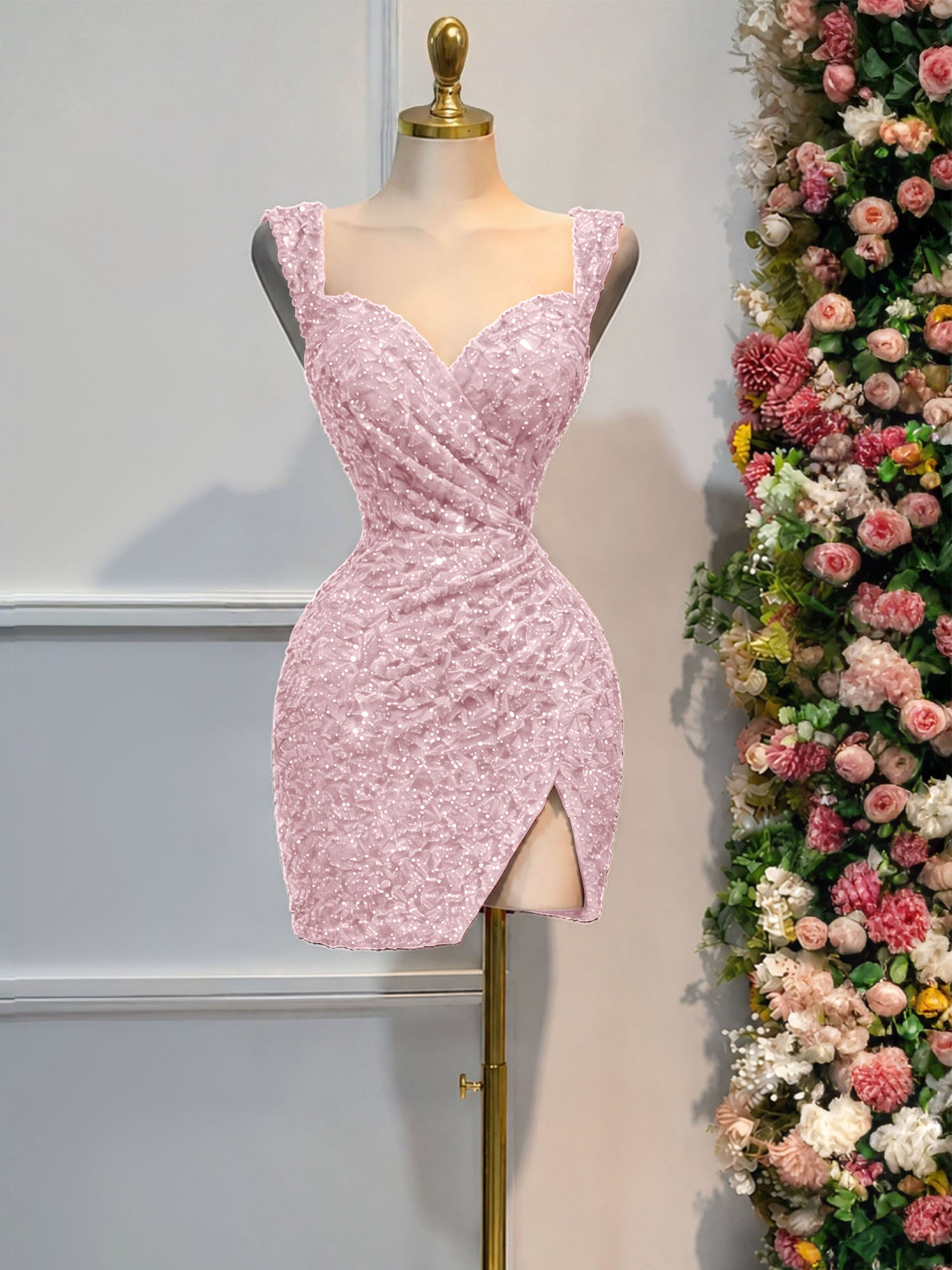 Black Sequin Cocktail Dress Homecoming Dress