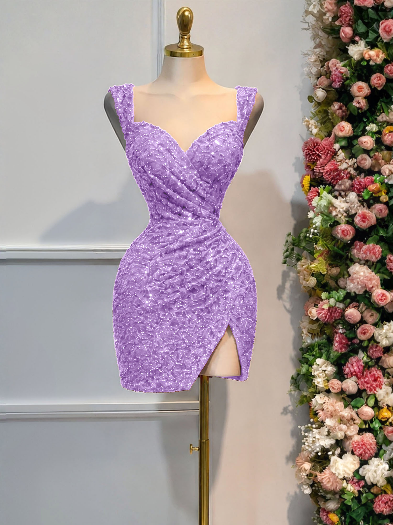 Black Sequin Cocktail Dress Homecoming Dress