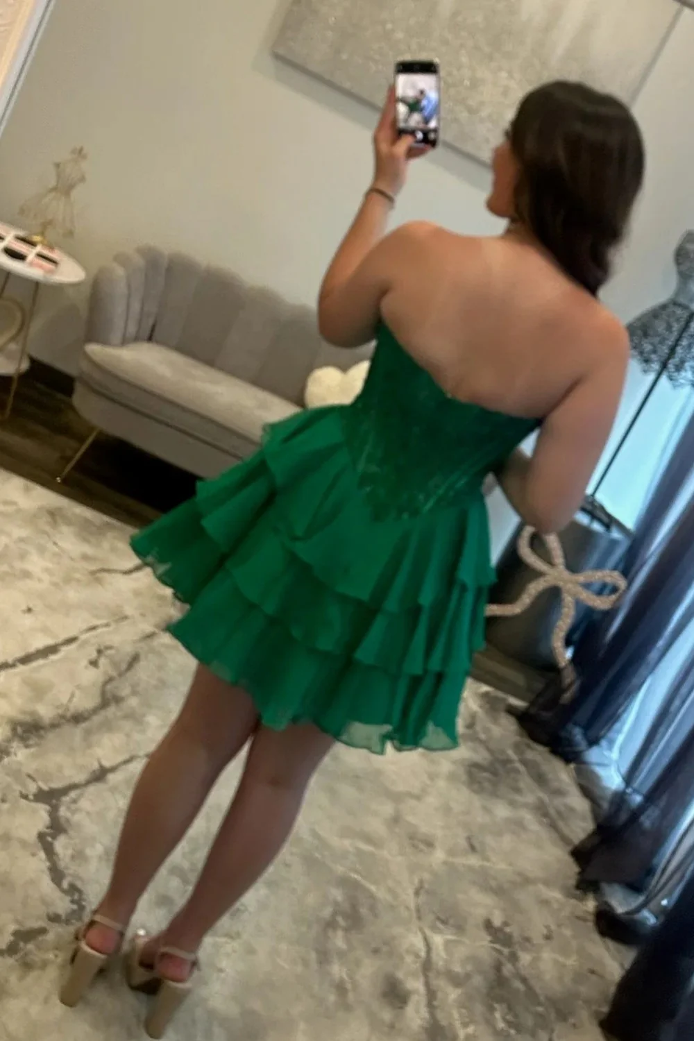 Romantic Sweetheart Lace-Up Corset A-Line Homecoming Dress 