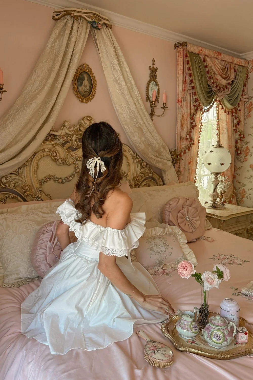 Romantic White Off-the-Shoulder A-Line Homecoming Dress 