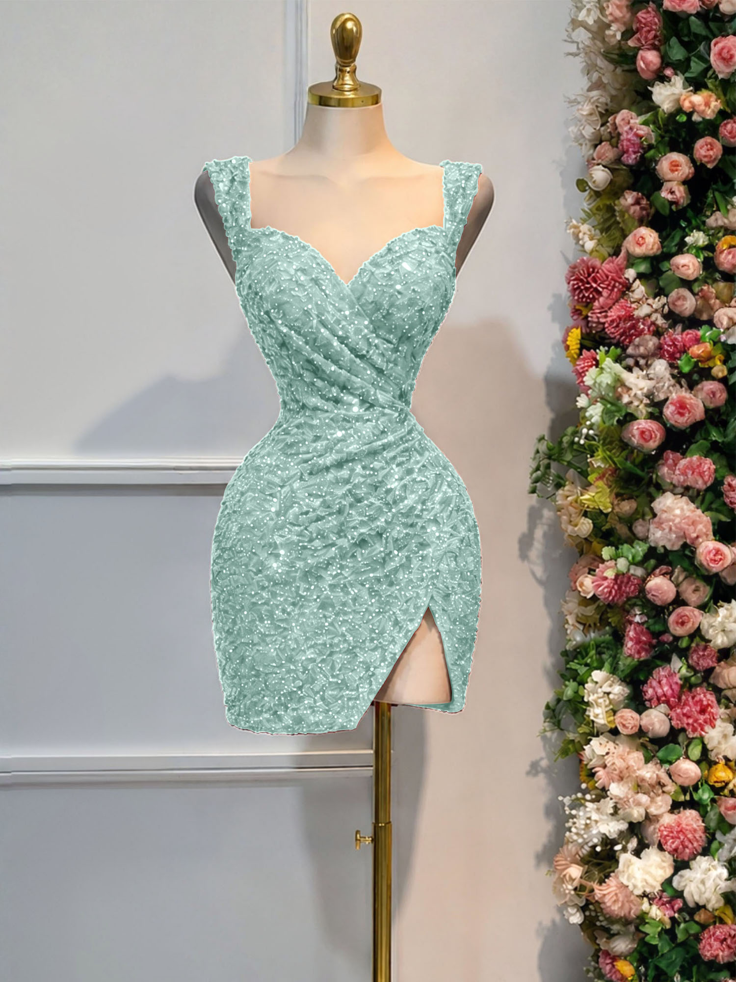 Black Sequin Cocktail Dress Homecoming Dress