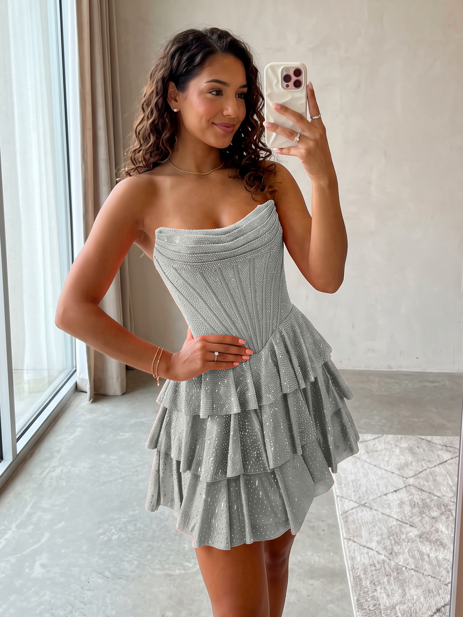 Elegant Floral Appliqué Off-Shoulder A-Line Homecoming Dress