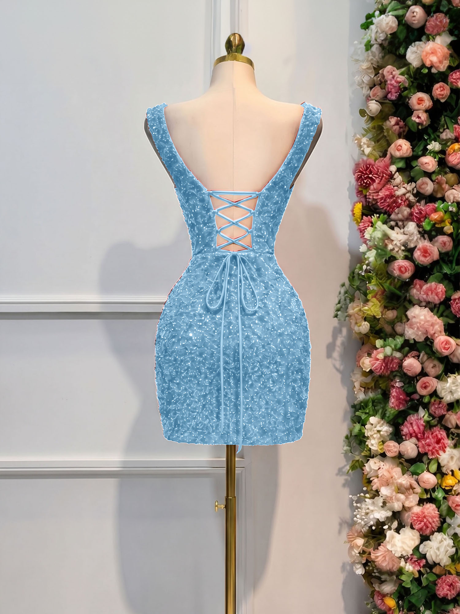 Black Sequin Cocktail Dress Homecoming Dress