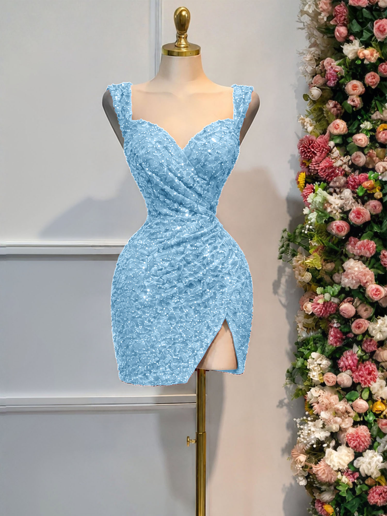 Black Sequin Cocktail Dress Homecoming Dress