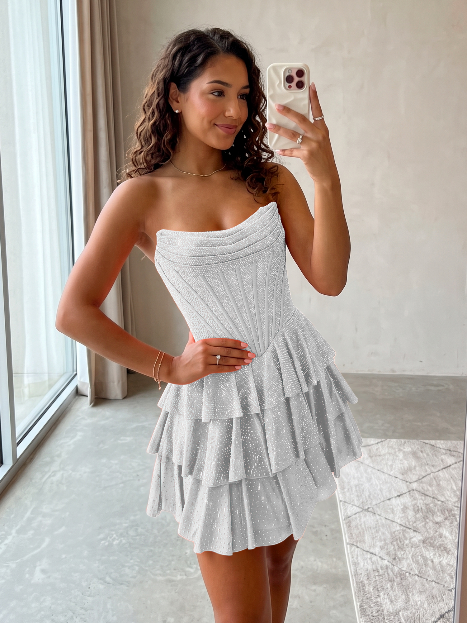 Elegant Floral Appliqué Off-Shoulder A-Line Homecoming Dress