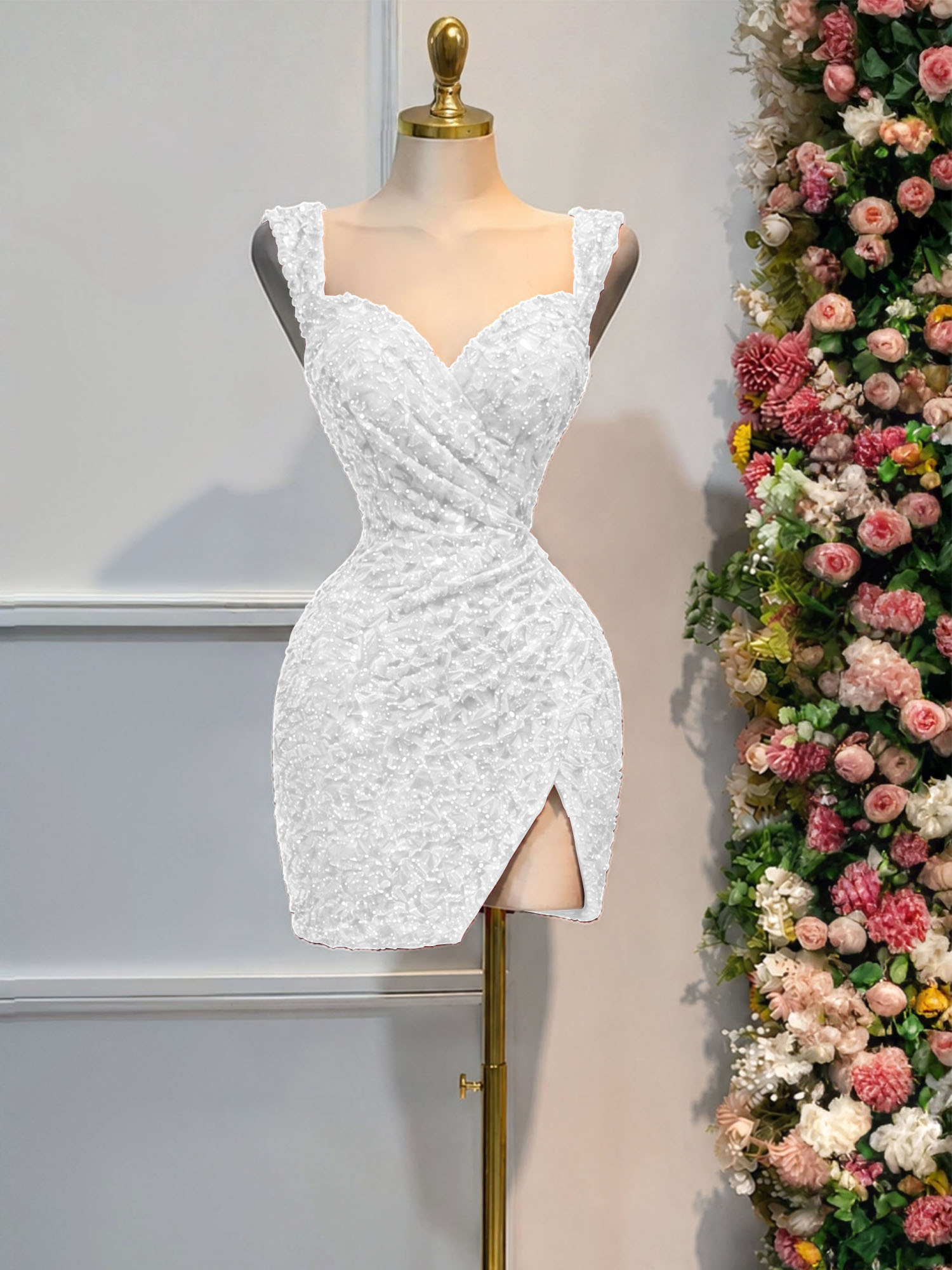 Black Sequin Cocktail Dress Homecoming Dress