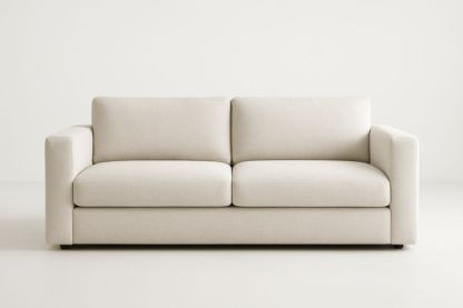 Canapé en tissu beige 200 cm