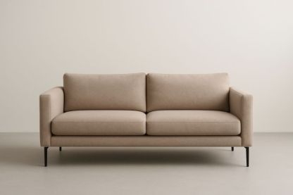 Canapé en tissu deux places beige 210×85×75 cm