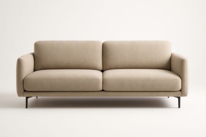 Canapé deux places en tissu avec pieds en métal