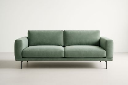 Canapé 2 places en tissu avec pieds en métal 200x90x85 cm