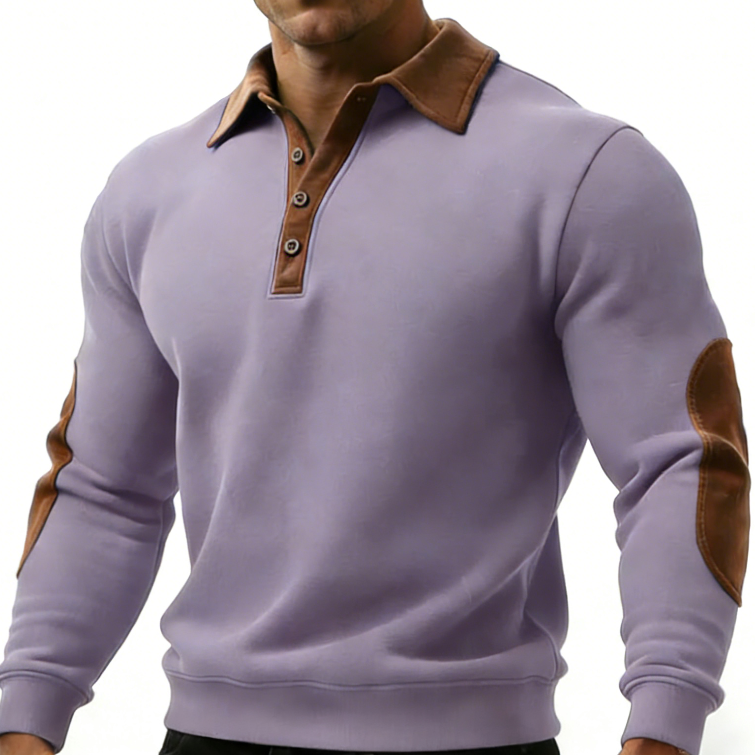 Men's Vintage Western Style Stand Collar Casual Sweatshirt