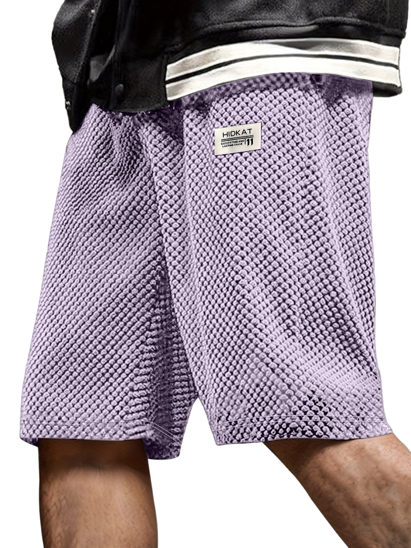 Men's Retro Casual Embroidered Logo Corduroy Shorts