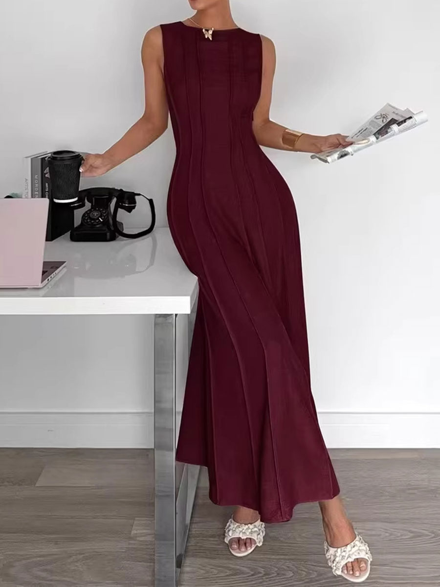 Women's Pleated Casual Simple Dress