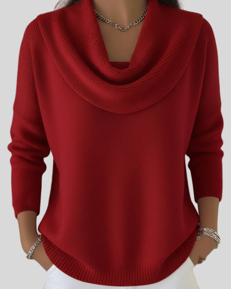 JOCELYN™ | Cozy Ruffled-neck Sweater
