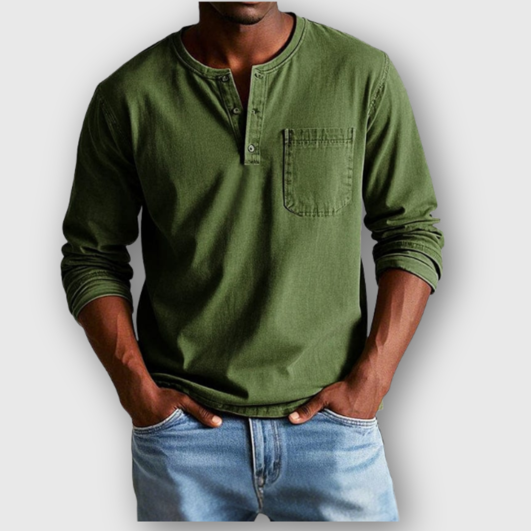 Vintage Henley Shirt - Timeless Style, Everyday Comfort