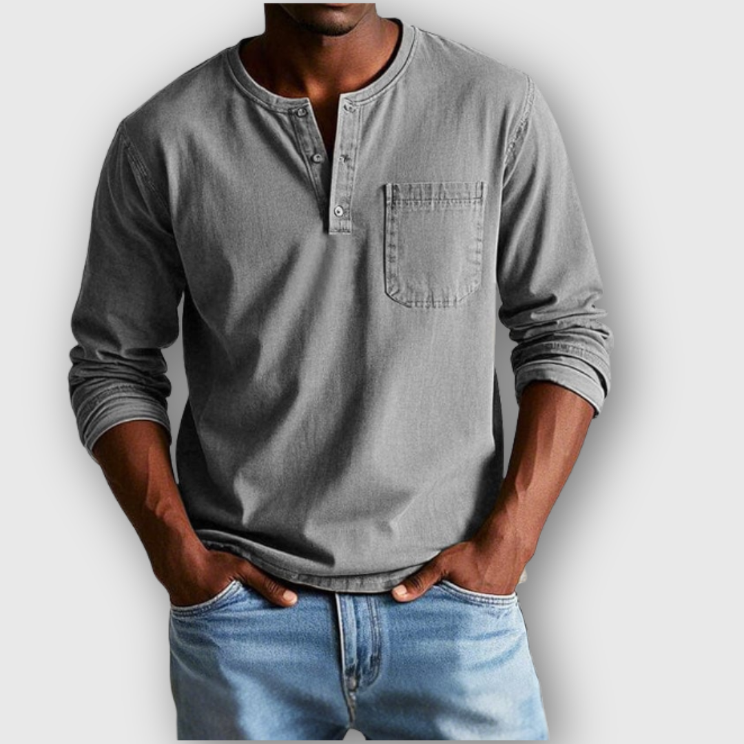 Vintage Henley Shirt - Timeless Style, Everyday Comfort