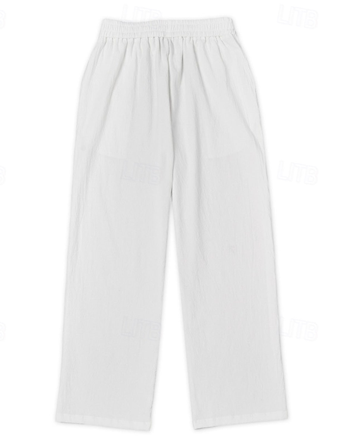 【2-Pack!!!🔥】Summer Essential: Men's Linen Beach Pants | Relaxed Baggy Fit | Elastic Drawstring | Breathable Straight Leg | Perfect for Holiday, Daily & Vacation