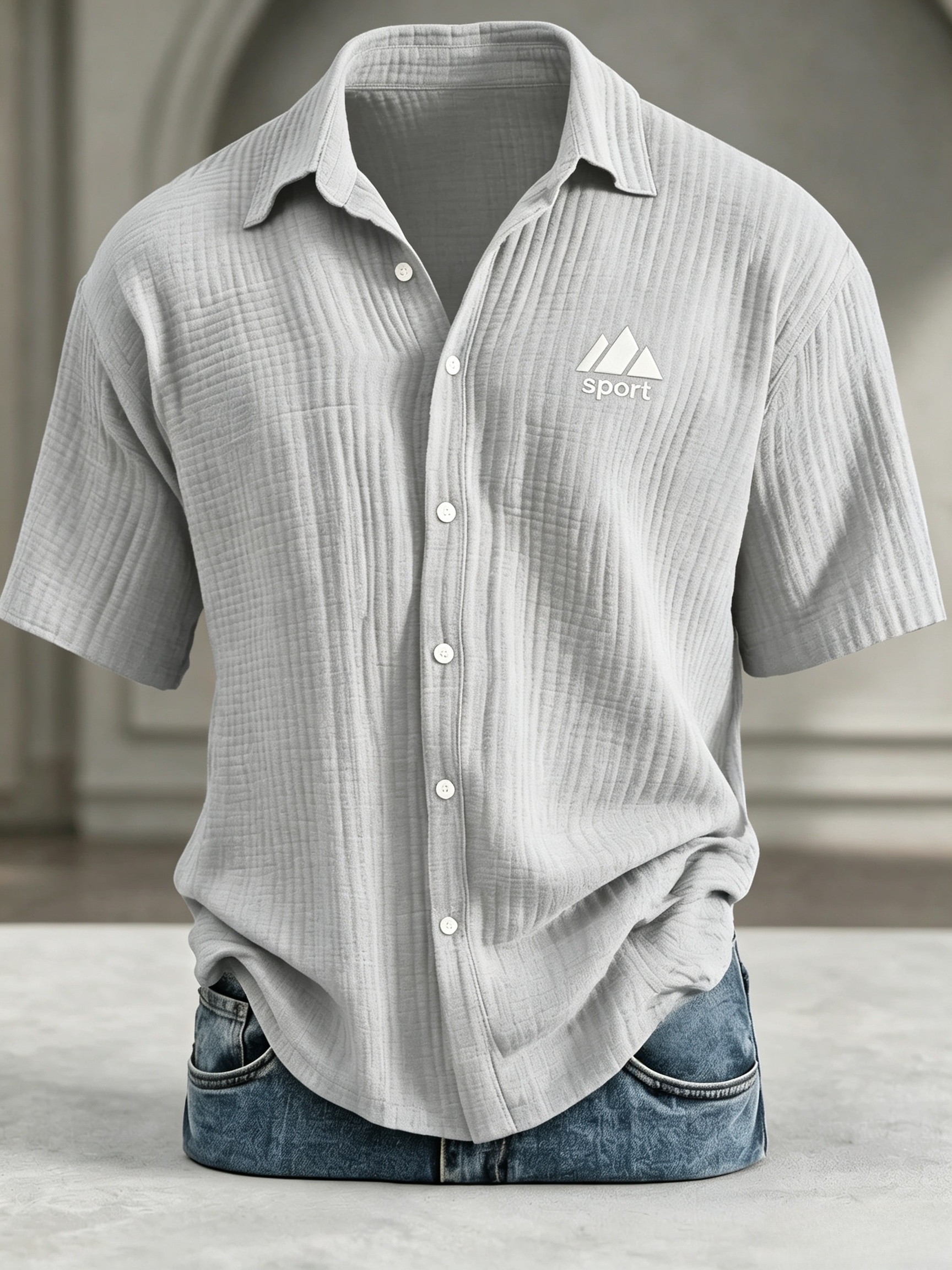 Lukas™ Premium Breathable Cotton Shirt with Textured Pattern