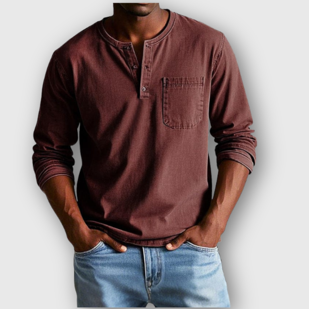 Vintage Henley Shirt - Timeless Style, Everyday Comfort