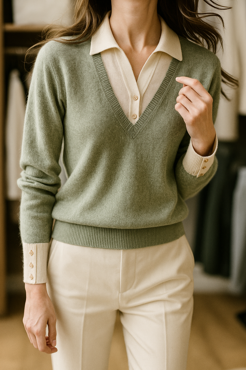 Madison Layered Knit Top