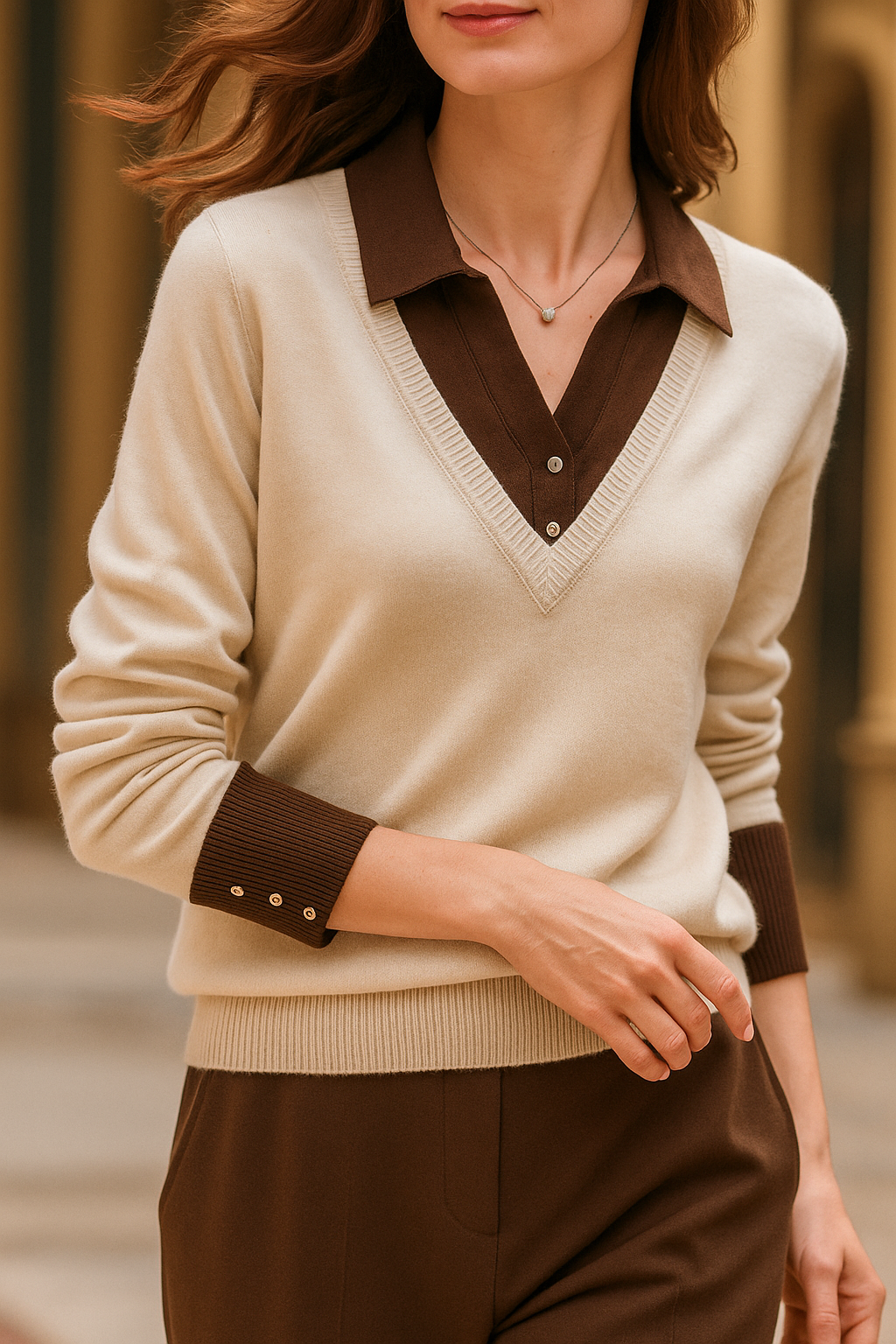 Madison Layered Knit Top