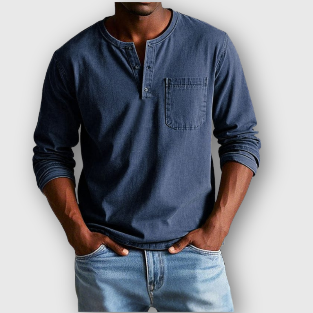 Vintage Henley Shirt - Timeless Style, Everyday Comfort