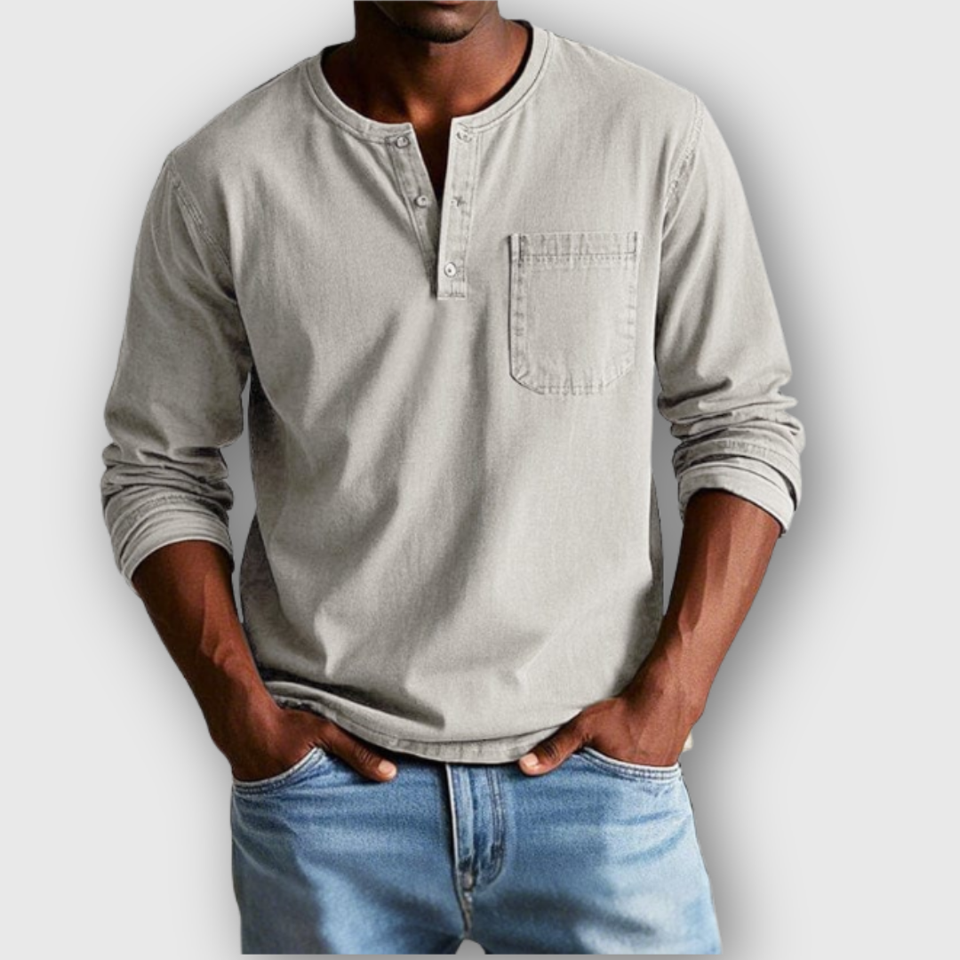 Vintage Henley Shirt - Timeless Style, Everyday Comfort