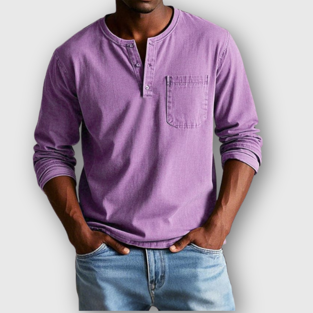 Vintage Henley Shirt - Timeless Style, Everyday Comfort