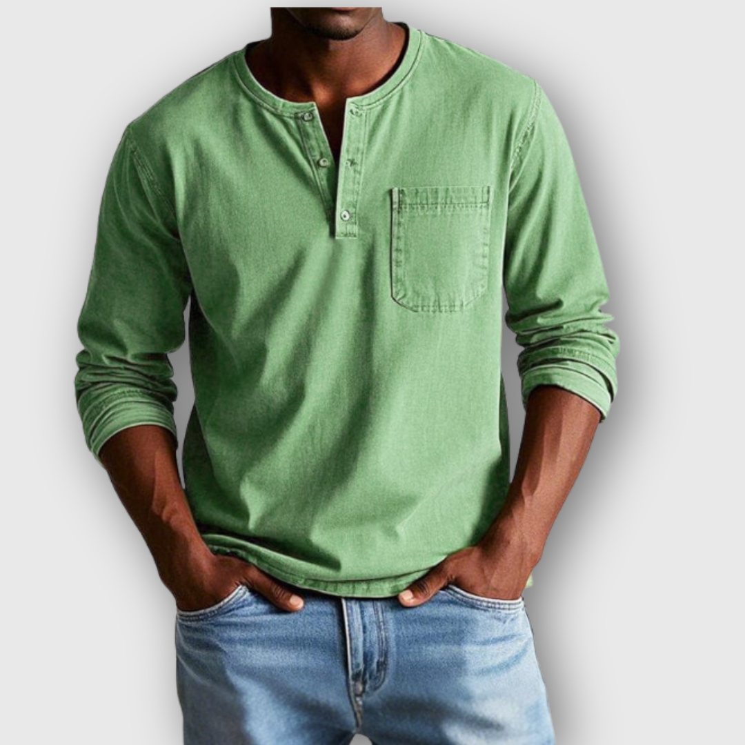 Vintage Henley Shirt - Timeless Style, Everyday Comfort