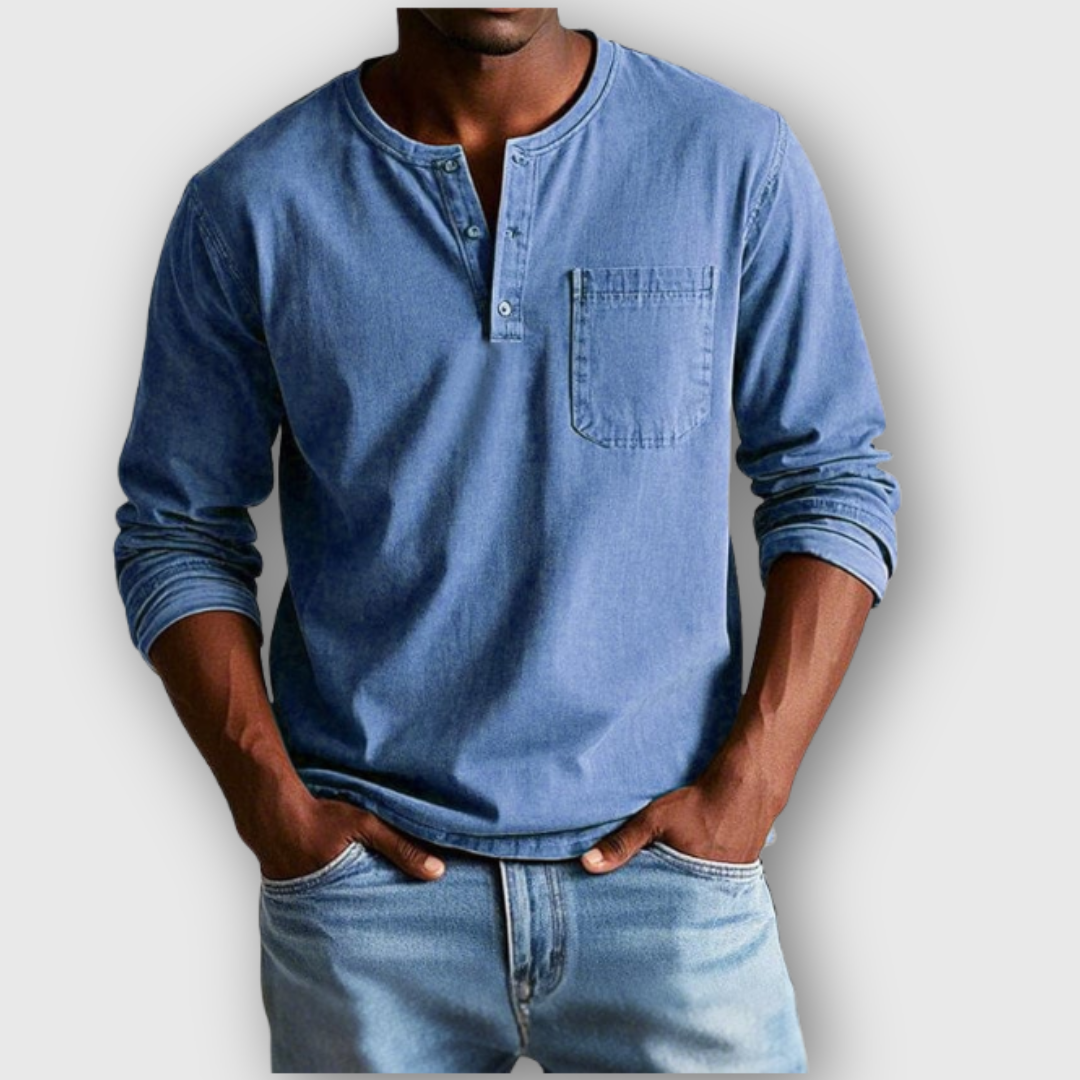 Vintage Henley Shirt - Timeless Style, Everyday Comfort