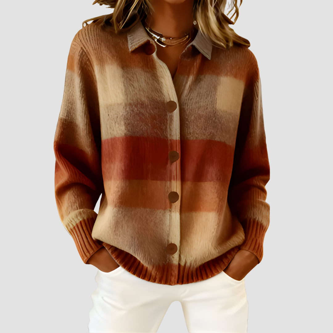 Sadie | Tartan Patterned Cardigan