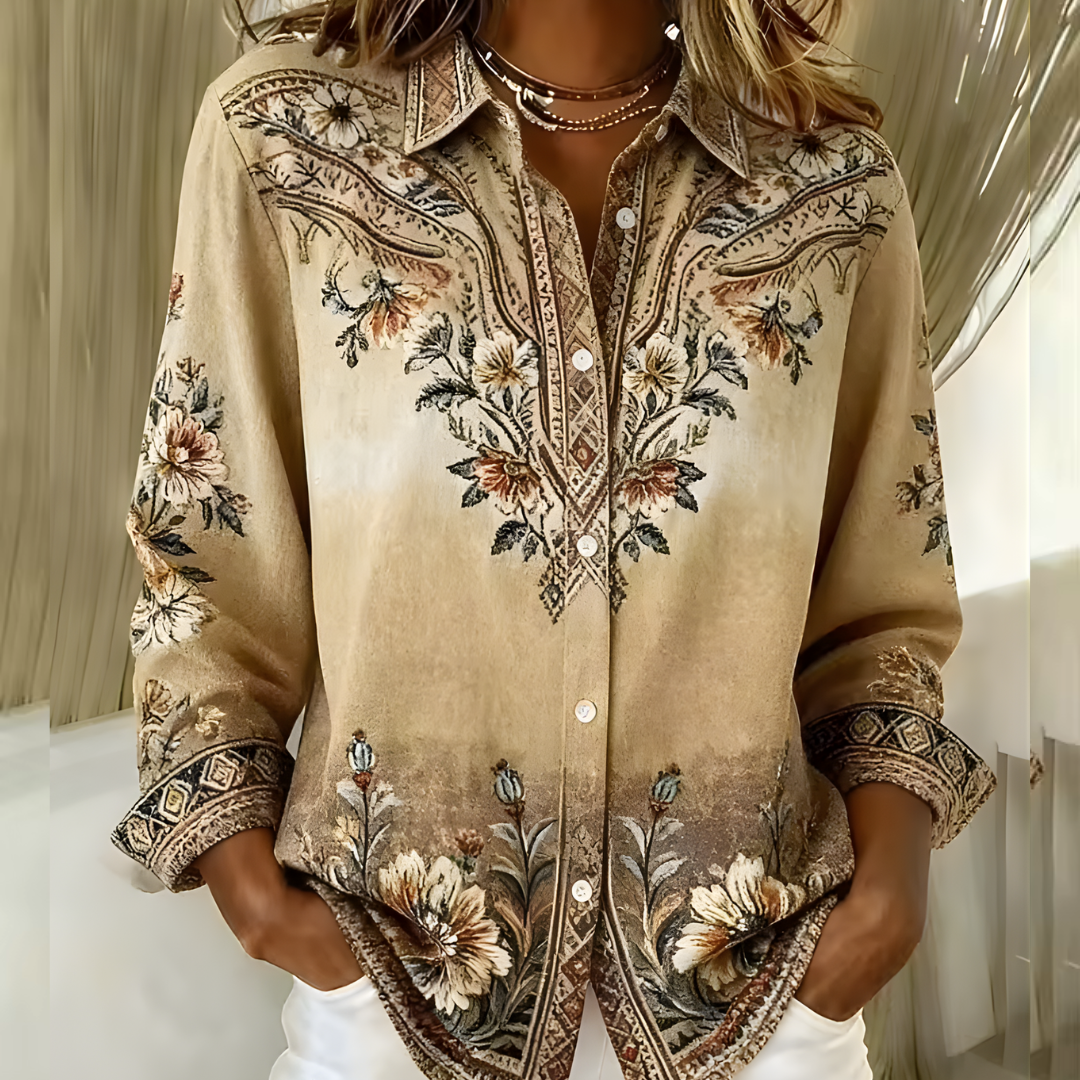 Isabella | Floral Bohemian Shirt Blouse