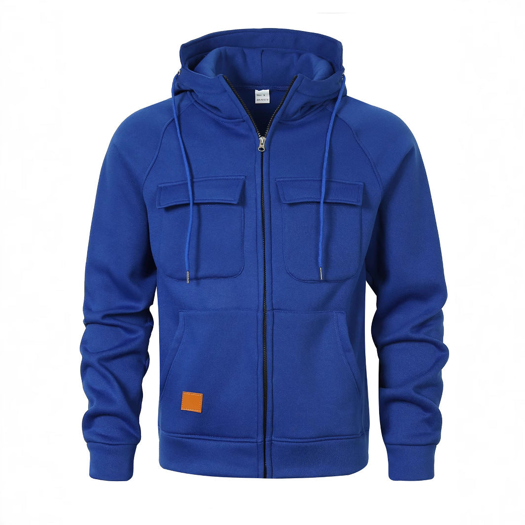 Men's hoodie jacket with functional pockets and high-quality material Lisslune