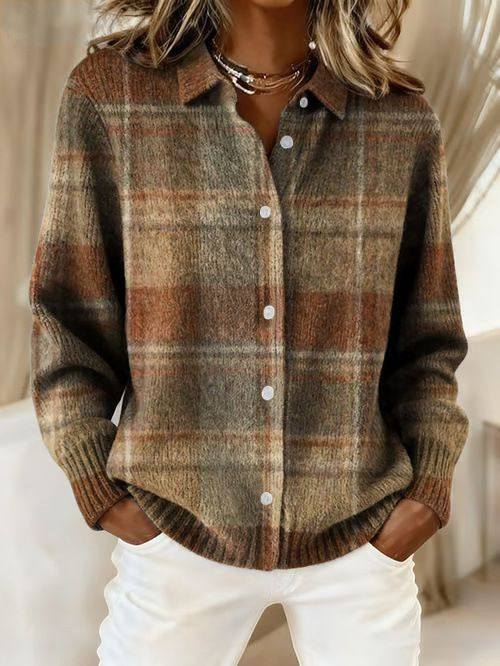 Elise™ - Everlasting Check Cardigan