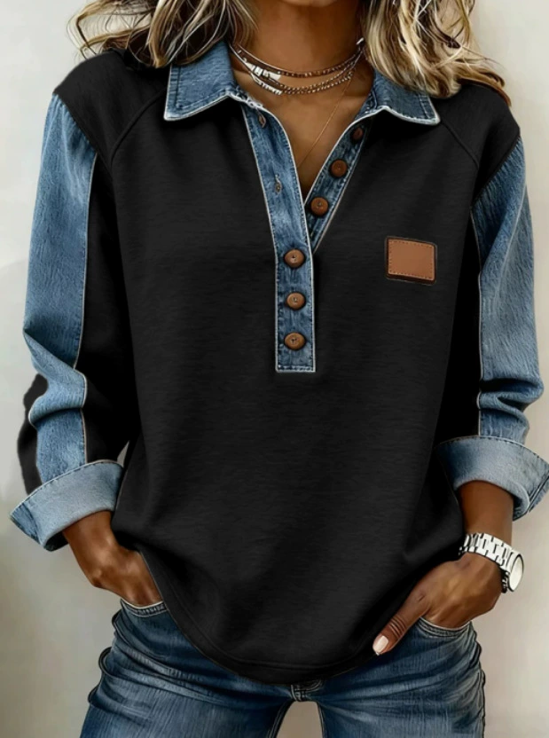 Solea I Fashionable denim jacket with hood detail