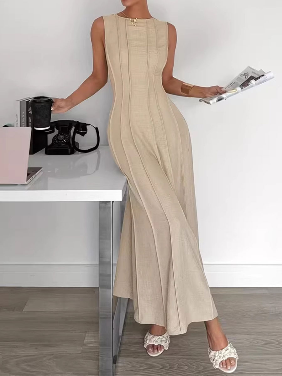 Women's Pleated Casual Simple Dress